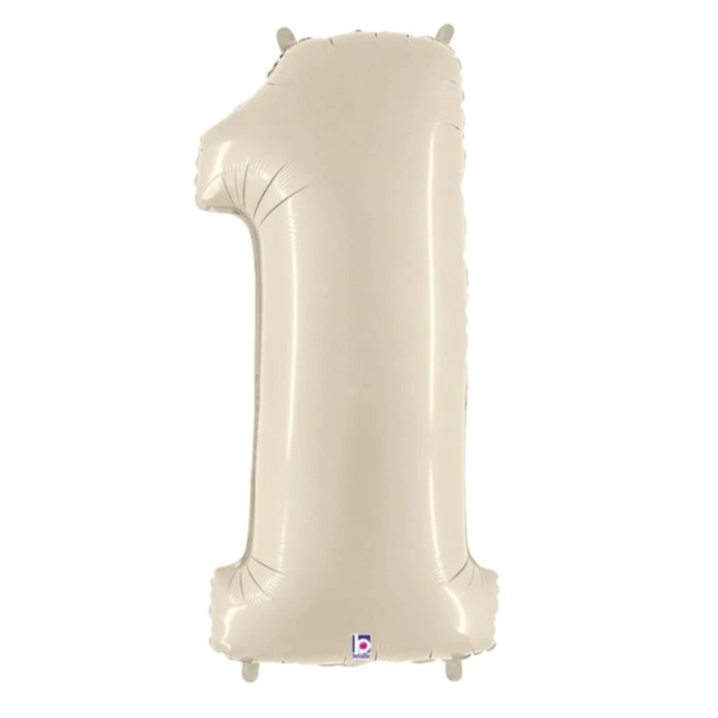 40" White Sand Number Balloons