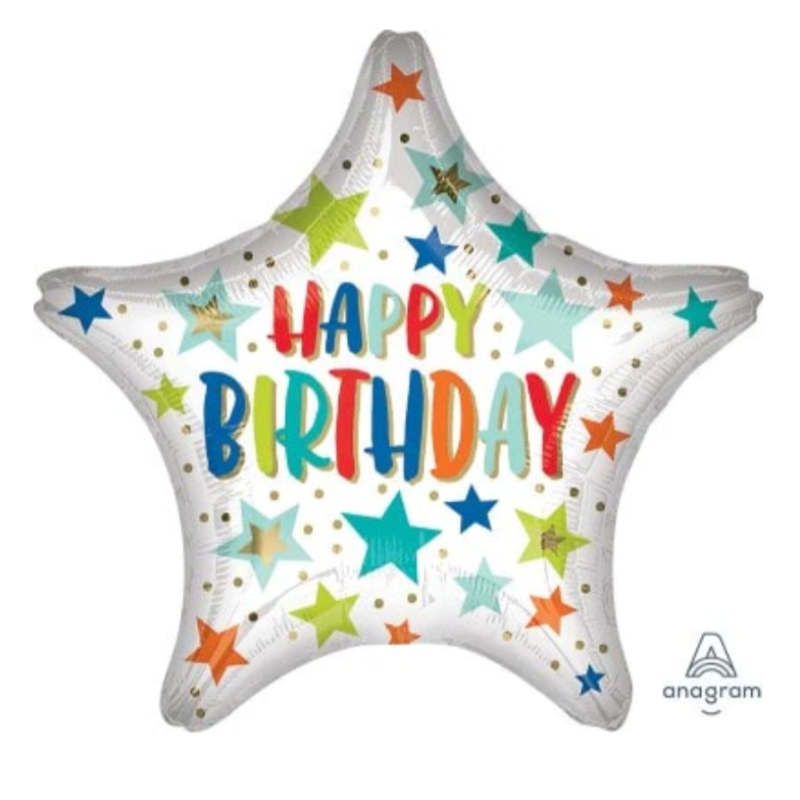 Jumbo Stars and Dots Birthday Balloon
