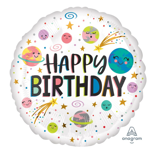Smiling Galaxy Happy Birthday Balloon