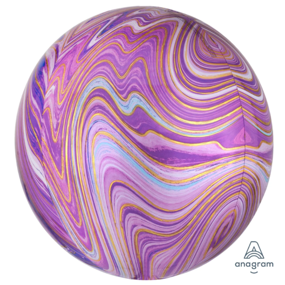 Purple Marblez Orbz Balloon