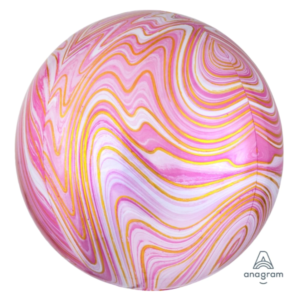 Pink Marblez Orbz Balloon