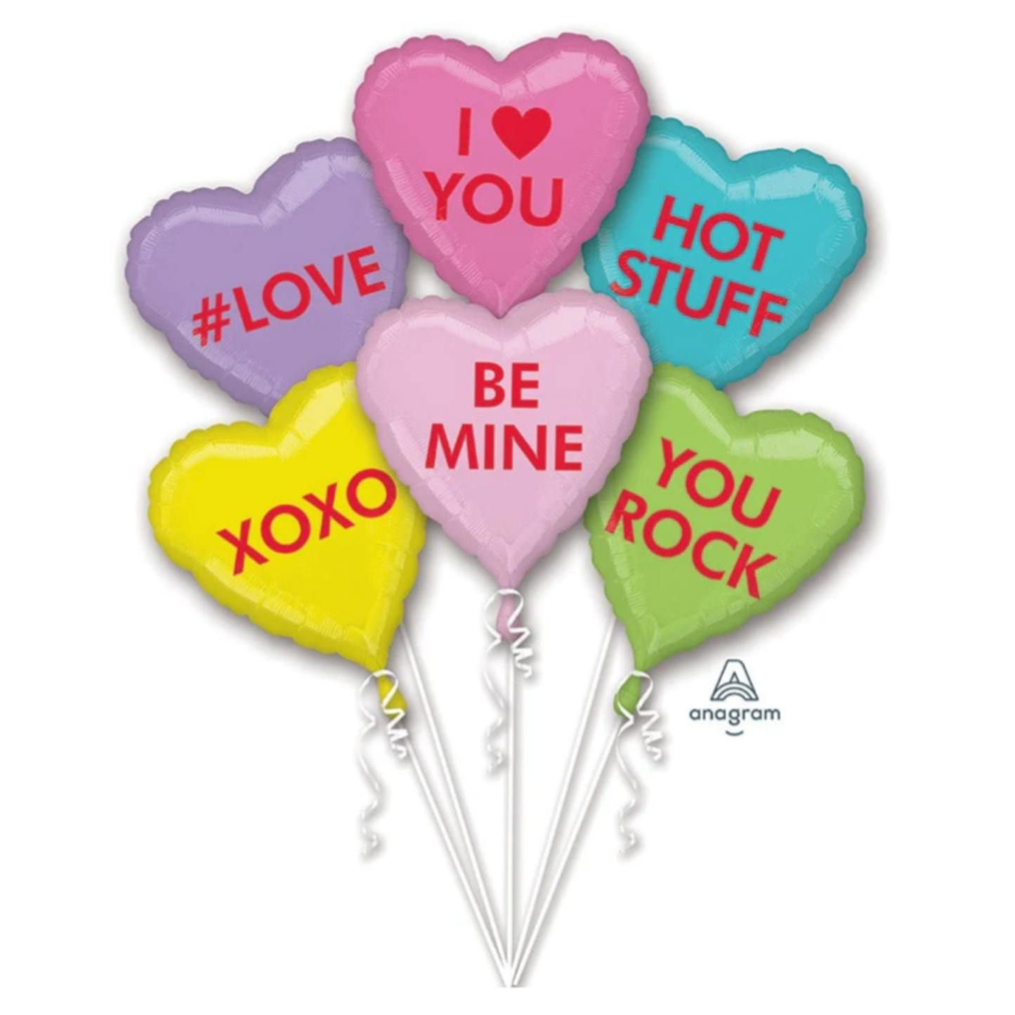 Candy Hearts Balloon Bouquet