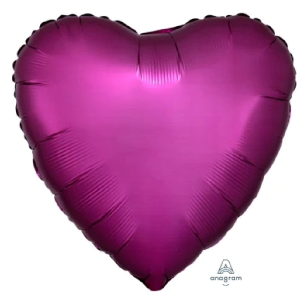 Satin Pomegranate Heart Balloon