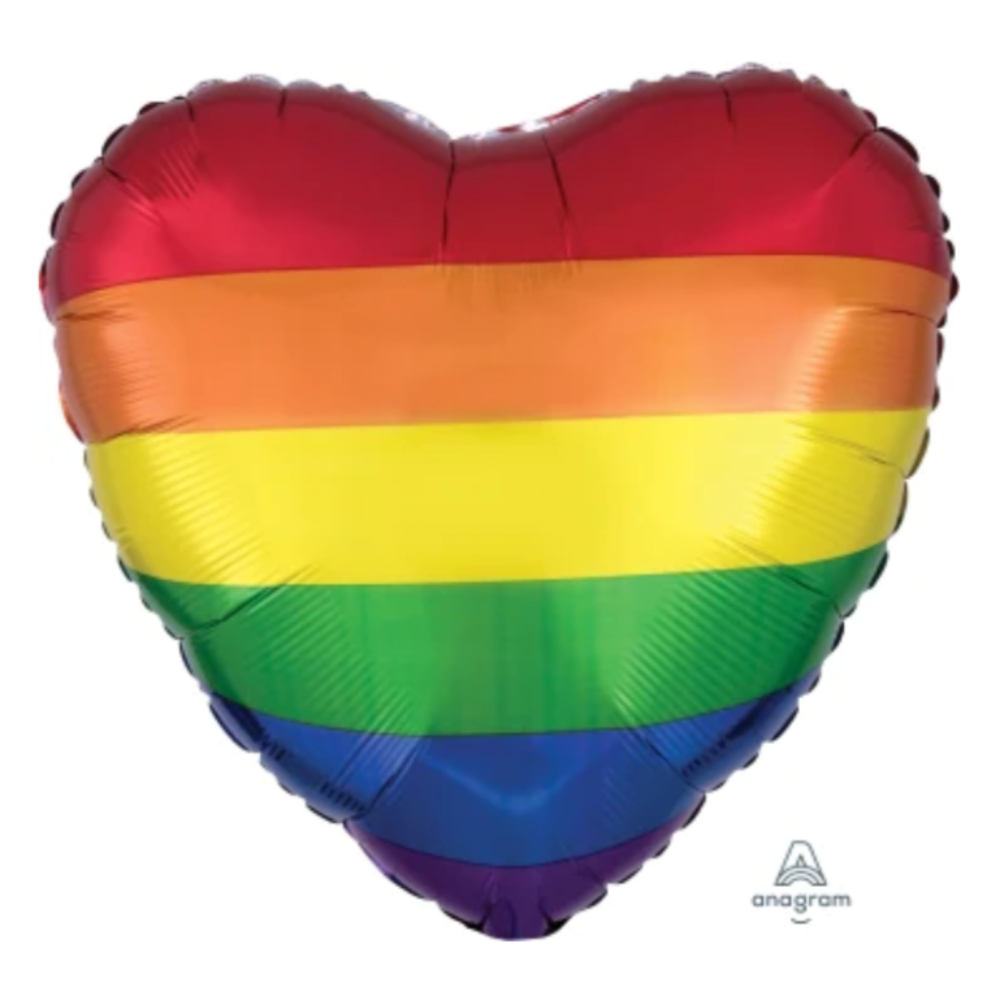 Rainbow Heart Balloon