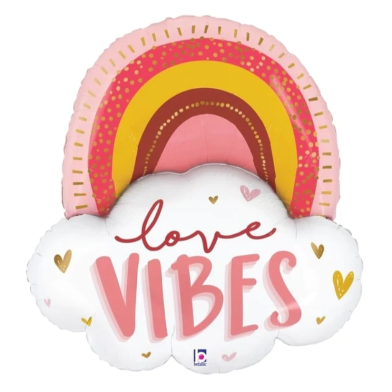Boho Love Vibes Rainbow Balloon