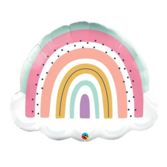 Pastel Boho Rainbow Balloon