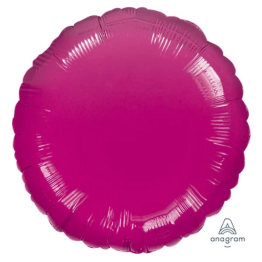 Metallic Fuchsia Round Foil Balloon