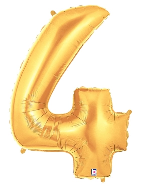 40" Gold Number Balloons