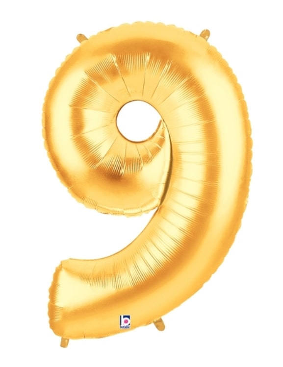 40" Gold Number Balloons