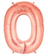 40" Rose Gold Number Balloons
