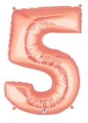 40" Rose Gold Number Balloons