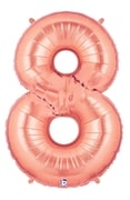 40" Rose Gold Number Balloons