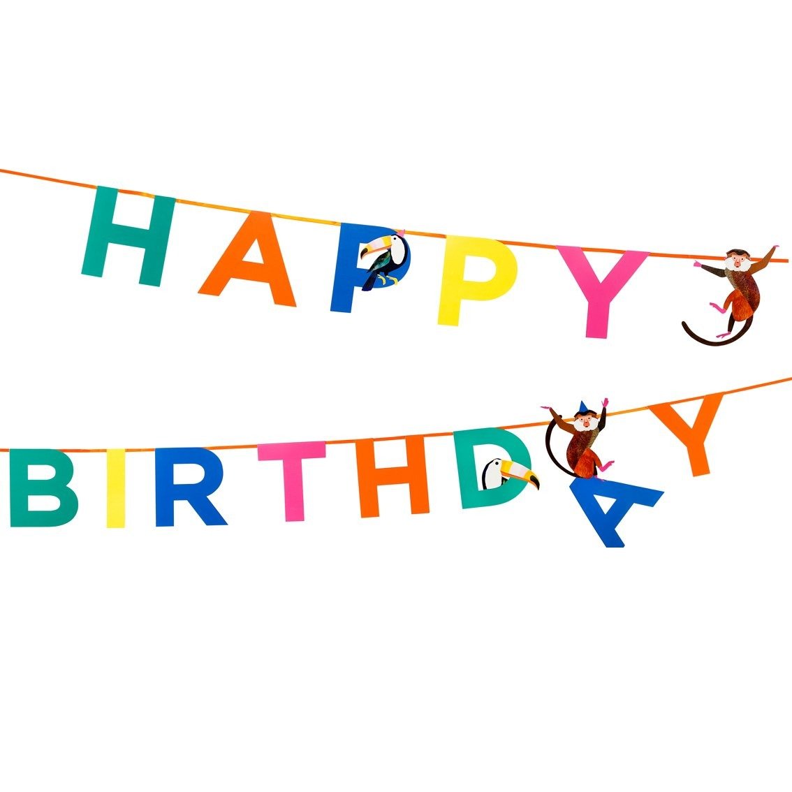 Party Animals Happy Birthday Garland