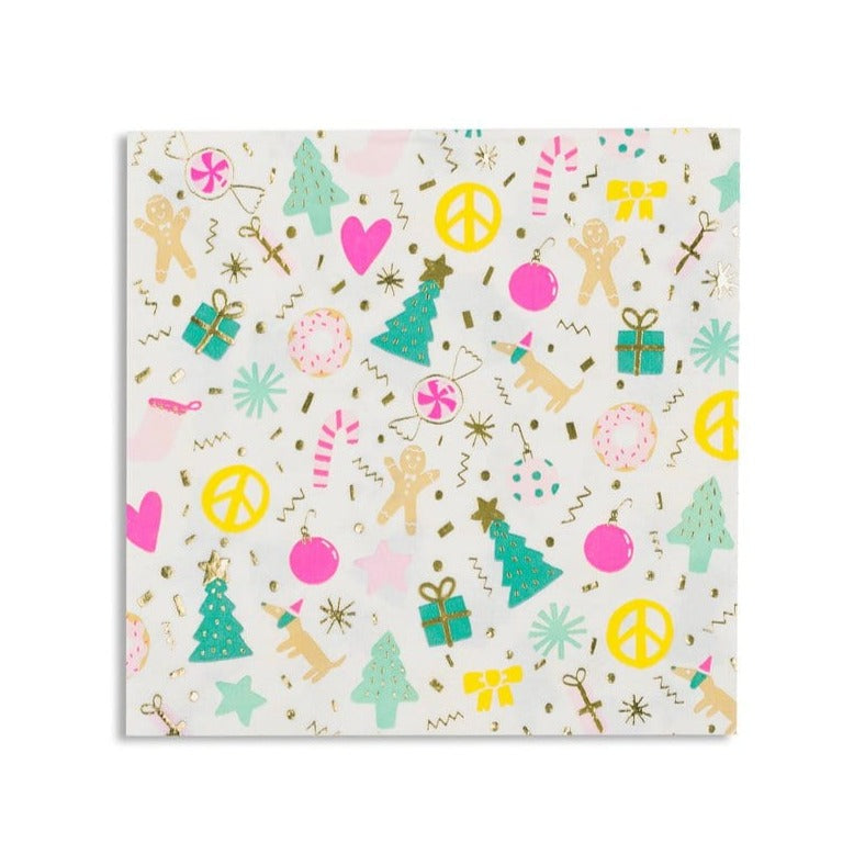 Merry and Bright Large Napkin