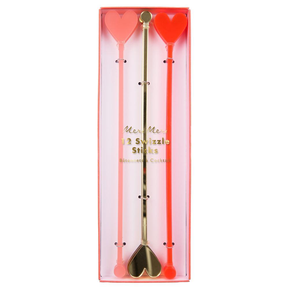 Heart Swizzle Sticks