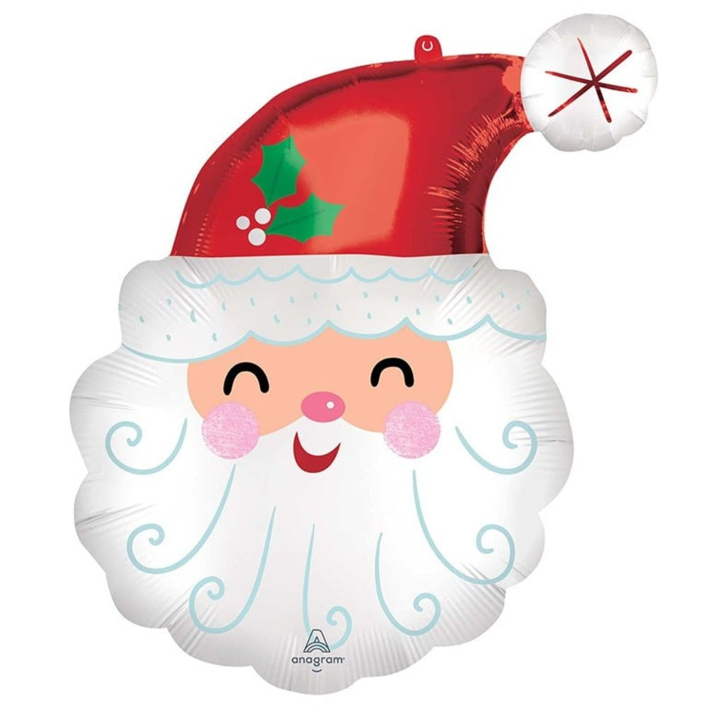 Smiley Santa Face Balloon