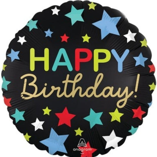 Birthday Stars Satin Balloon