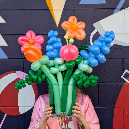 Bright Balloon Flower Bouquet