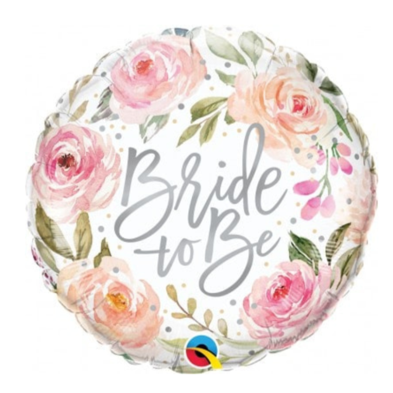 Bride to Be Watercolour Roses Balloon