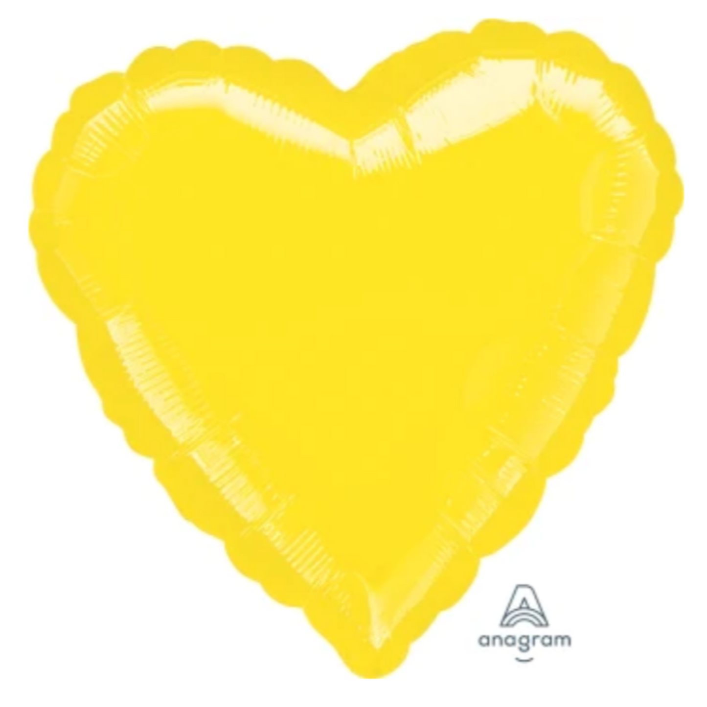 Metallic Yellow Heart Balloon