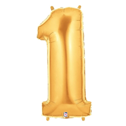 40" Gold Number Balloons