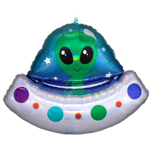 Iridescent Alien Spaceship Balloon