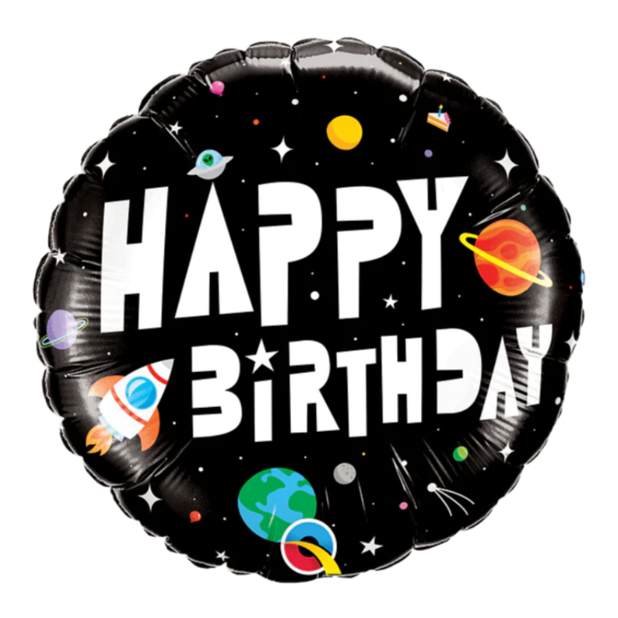 Happy Birthday Space Balloon