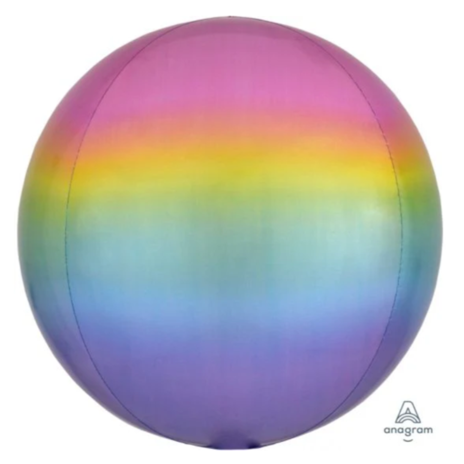 Pastel Rainbow Ombre Orbz Balloon