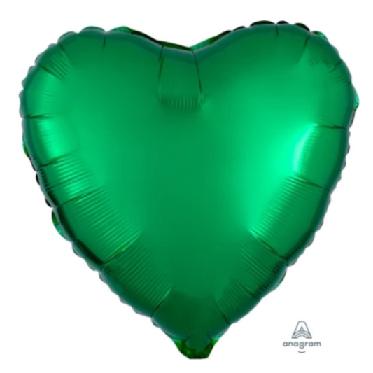 Metallic Green Heart Balloon