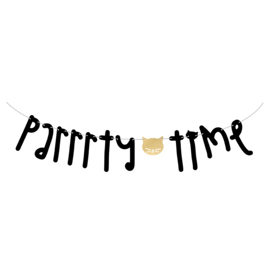 Parrrty Time Cat Banner
