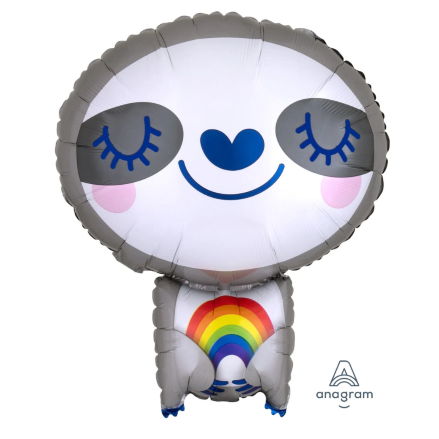 Sloth with Rainbow Balloon