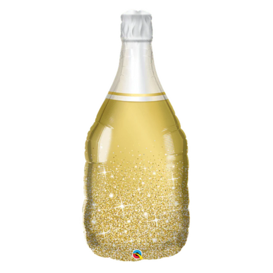 Golden Bubbly Wine Bottle Balloon