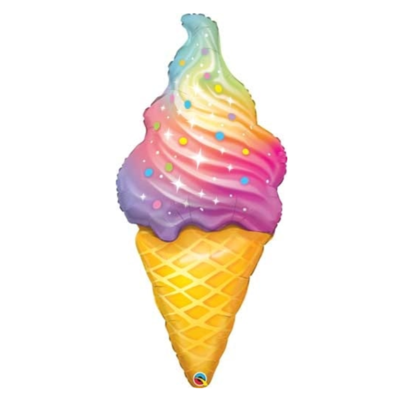 Rainbow Swirl Ice Cream Balloon