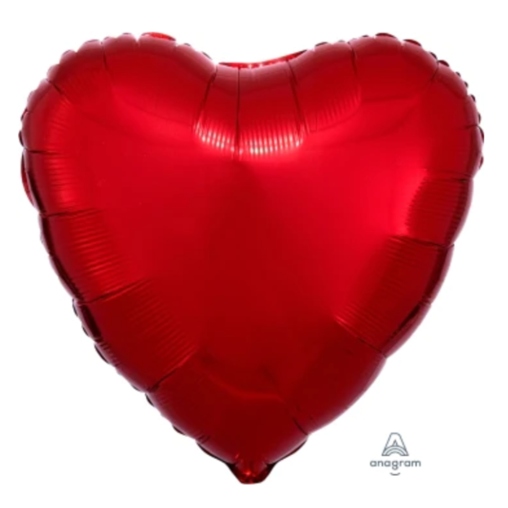 Metallic Red Heart Balloon