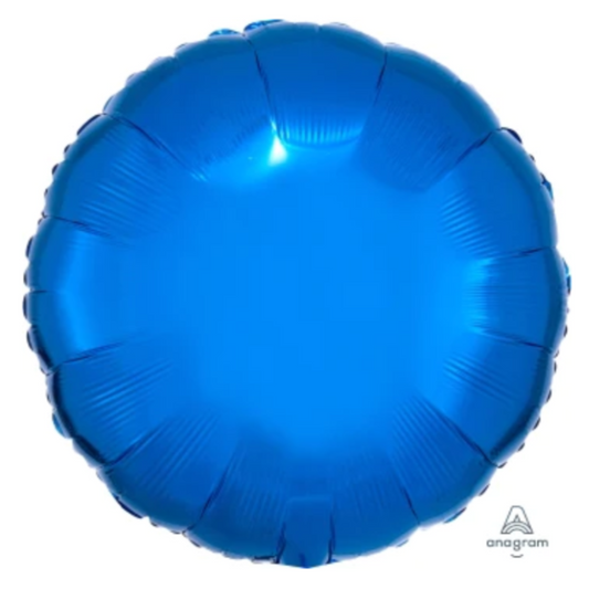 Metallic Blue Round Foil Balloon