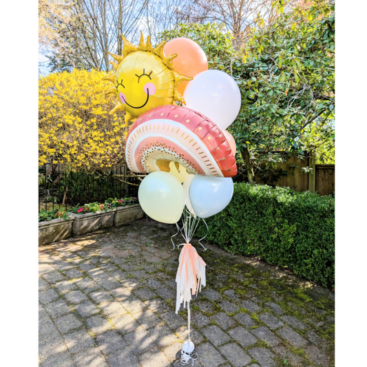 Medium Bouquet w/ Two Large Foil Balloons