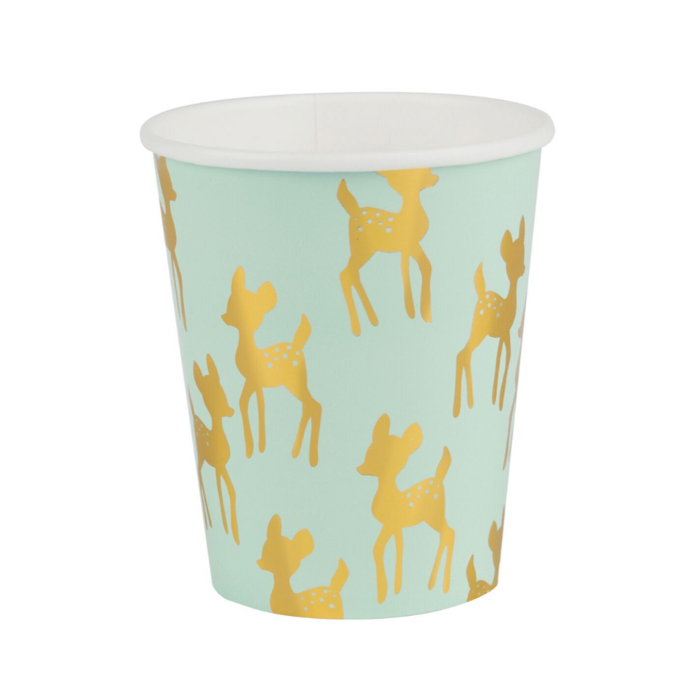 Gold Deer Print Cups