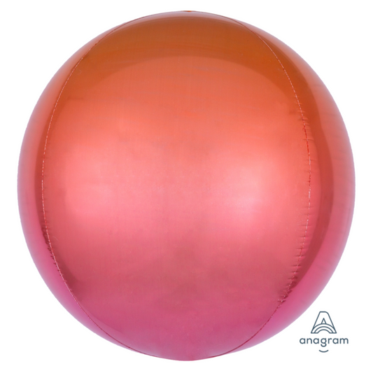 Red & Orange Ombre Orbz Balloon