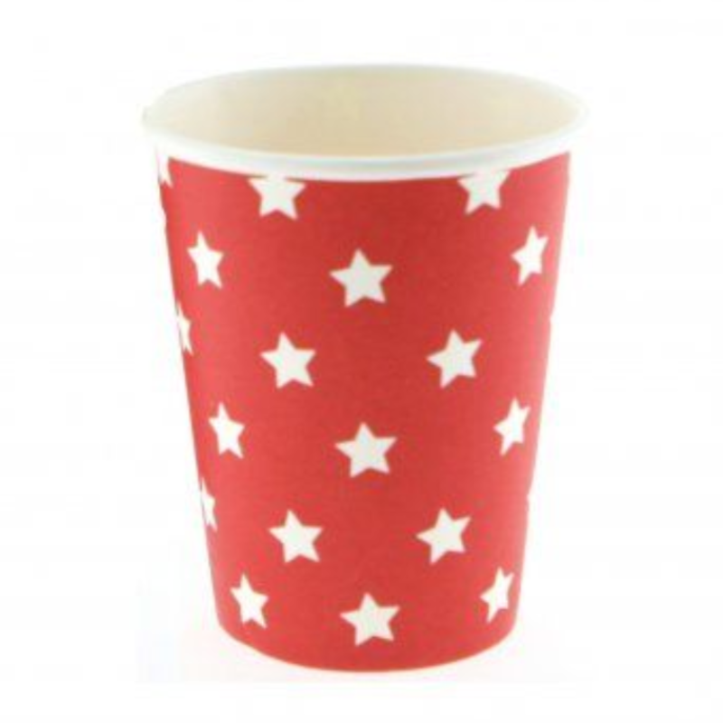 Red & White Star Cups