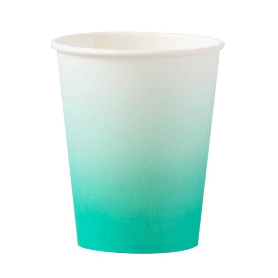 Teal Ombre Cups