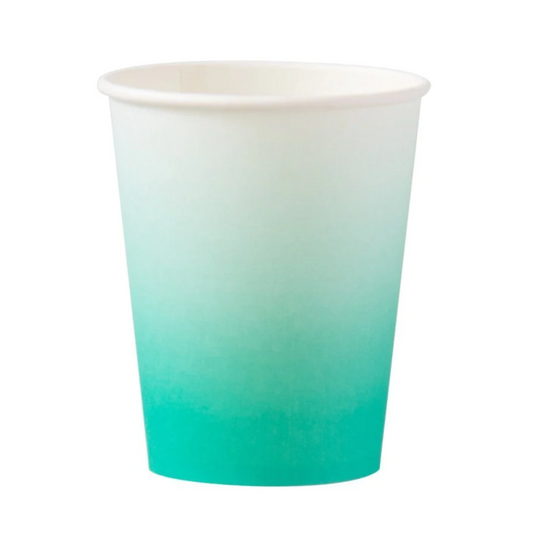 Teal Ombre Cups