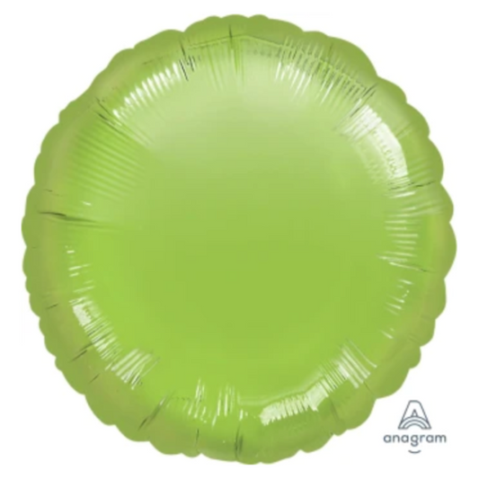 Metallic Lime Green Round Foil Balloon