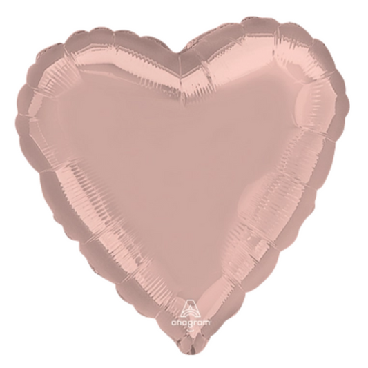Metallic Pastel Pink Heart Balloon