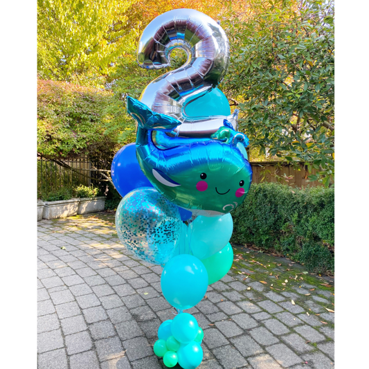 Deluxe Medium Number Bouquet w/ Large Foil