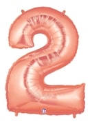 40" Rose Gold Number Balloons