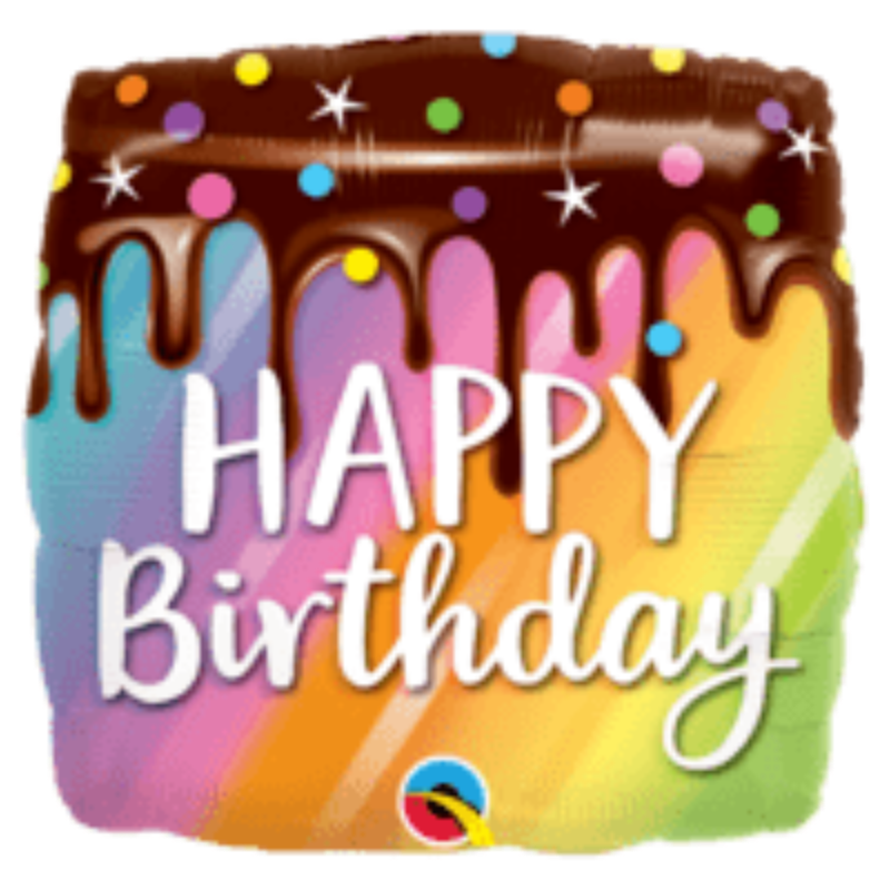 Colourful Cake Happy Birthday Balloon