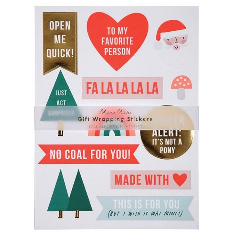 Festive Gift Wrapping Stickers