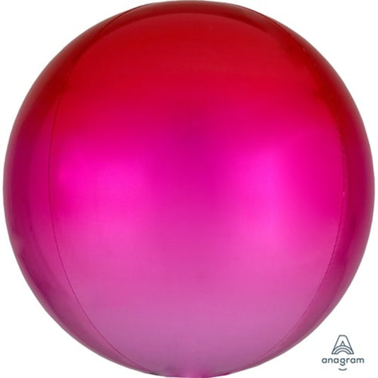 Red & Pink Ombre Orbz Balloon