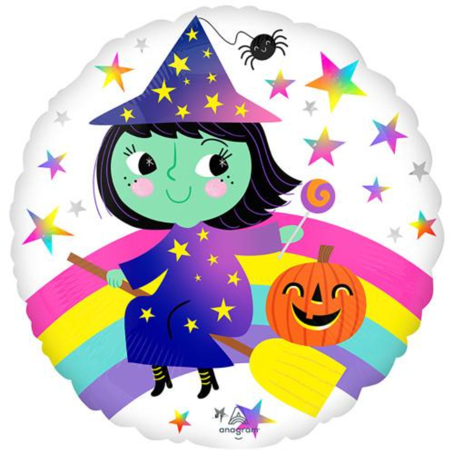 Rainbow Witch Balloon